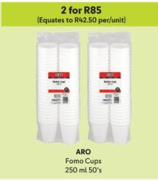 ARO Fomo Cups 250 ml 50's