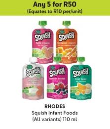 Squish Infant Foods (All variants) any 5 