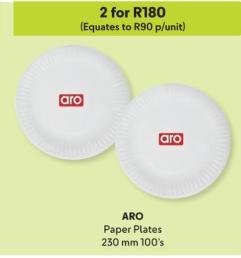 ARO Paper Plates 230 mm 100's