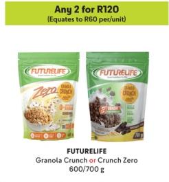 FUTURELIFE Granola Crunch or Crunch Zero 600/700gm any 2 