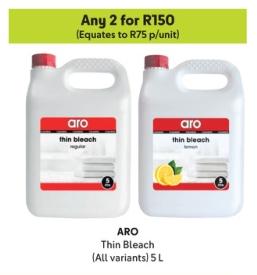 ARO Thin Bleach (All variants) 5 L any 2 