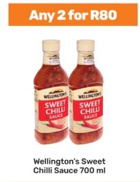 Wellington's Sweet Chilli Sauce 700 ml Any 2