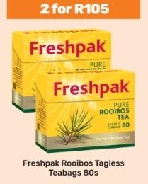 Freshpak Rooibos Tagless Teabags 80s