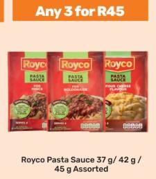 Royco Pasta Sauce 37 g / 42 g / 45 g Assorted Any 3