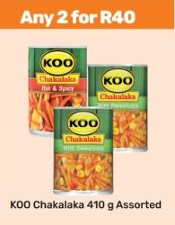 KOO Chakalaka 410g Assorted Any 2