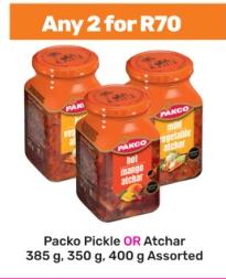 Packo Pickle OR Atchar 385g, 350g, 400g Assorted Any 2