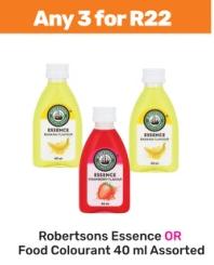 Robertsons Essence OR Food Colourant 40 ml Assorted Any 3