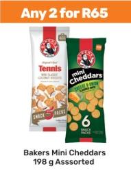 Bakers Mini Cheddars 198 g Assorted Any 2