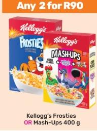 Kellogg's Frosties OR Mash-Ups 400g Any 2