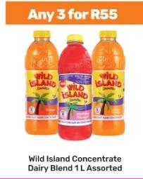 Wild Island Concentrate Dairy Blend 1L Assorted Any 3