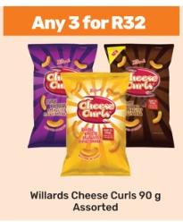 Willards Cheese Curls Assorted 90g Any 3