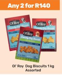 Ol' Roy Dog Biscuits Assorted 1 kg Any 2