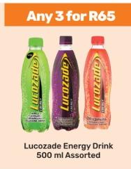 Lucozade Energy Drink 500 ml Assorted Any 4