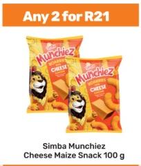 Simba Munchiez Cheese Maize Snack 100g Any 2