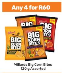 Willards Big Corn Bites 120g Assorted Any 4