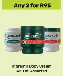 Ingram's Body Cream 450 ml Assorted  any 2 