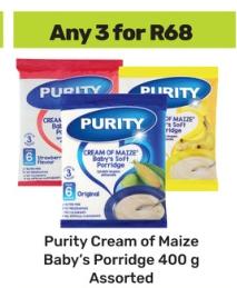 Purity Cream of Maize Baby's Porridge 400 g Assorted any 3 