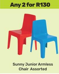 Sunny Junior Armless Chair Assorted any 2 