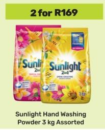 Sunlight Hand Washing Powder 3 kg Assorted