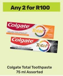 Colgate Total Toothpaste 75 ml Assorted any 2 