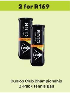 Dunlop Club Championship 3-Pack Tennis Ball