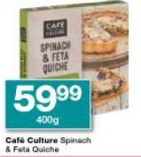 Café Culture Spinach & Feta Quiche 400g 