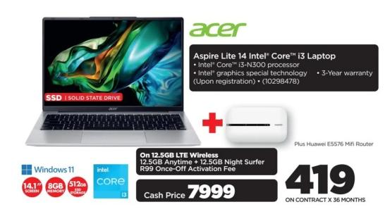 Acer Aspire Lite 14 Intel Core i3 Laptop