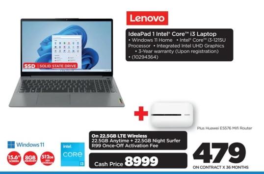 Lenovo IdeaPad 1 Intel Core i3 Laptop