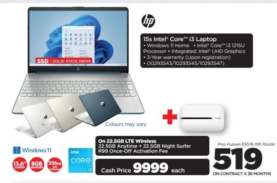 HP 15s Intel Core i3 Laptop