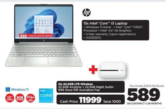 Hp 15s Intel® Core i3 Laptop