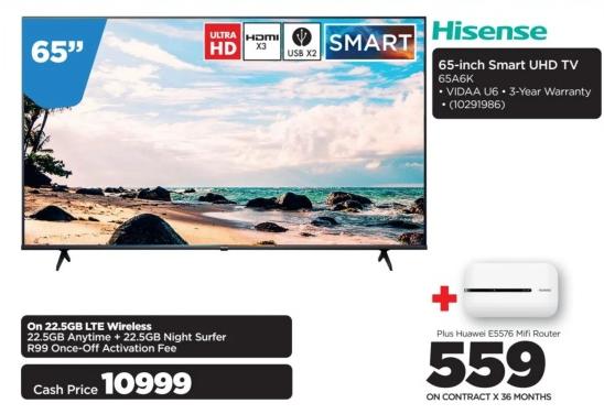 Hisense 65-inch Smart UHD TV