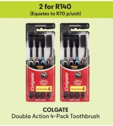 Colgate Double Action 4-Pack Toothbrush