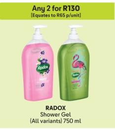 Any 2 RADOX Shower Gel (All variants) 750 ml