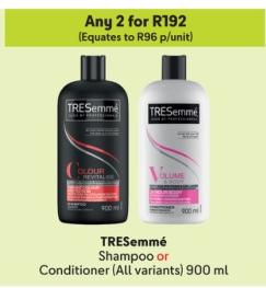 Any 2 TRESemmé Shampoo or Conditioner (All variants) 900 ml