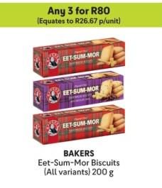 Any 3 BAKERS Eet-Sum-Mor Biscuits (All variants) 200 g