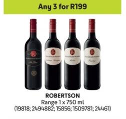 Any 3 ROBERTSON Range 750ml