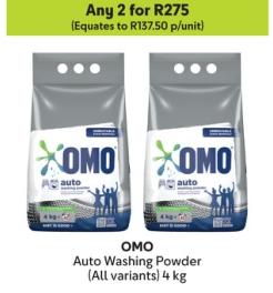 Any 2 OMO Auto Washing Powder (All variants) 4 kg