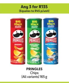 Any 3 PRINGLES Chips (All variants) 165 g