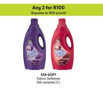 Any 2 STA-SOFT Fabric Softener (All variants) 2L