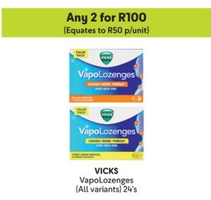 Any 2 VICKS VapoLozenges (All variants) 24's