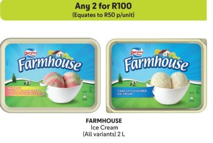 Any 2 Farmhouse Ice Cream (All variants) 2 L