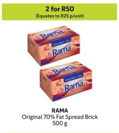 RAMA Original 70% Fat Spread Brick 500 g