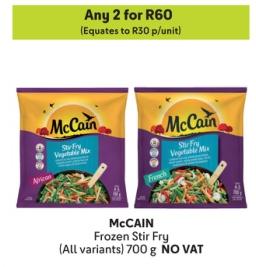 Any 2 McCAIN Frozen Stir Fry (All variants) 700 g NO VAT