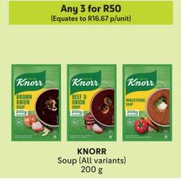 Any 3 KNORR Soup (All variants) 200 g 