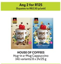 Any 2 Hug-in-a-Mug Cappuccino (All variants) 8 x 24/25 g