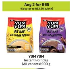 Any 2 YUM YUM Instant Porridge (All variants) 900 g