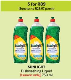 SUNLIGHT Dishwashing Liquid (Lemon only) 750ml