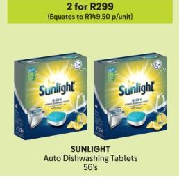 SUNLIGHT Auto Dishwashing Tablets 56's