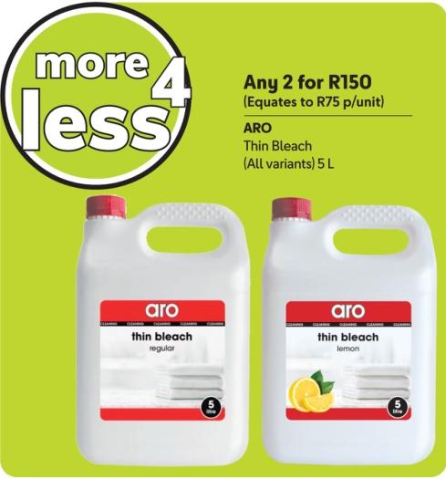 Any 2 ARO Thin Bleach (All variants) 5 L