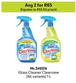 Any 2 Mr.Sheen Glass Cleaner Clearview (All variants) 1 L